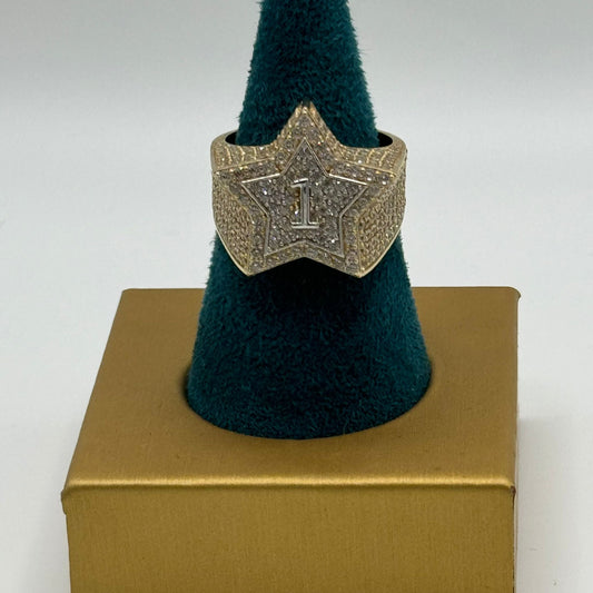 New 14k CZ Star Ring Number 1 I.J™